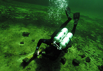 Cleaning the mastadon bones
